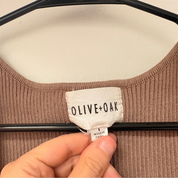 Olive & Oak Women's Tan Long dress Size Small Summer Bodycon Dress - Picture 4 of 7